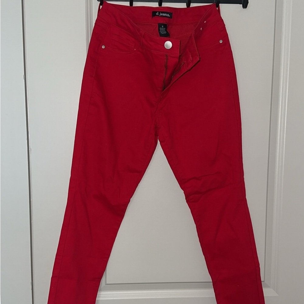 d. jeans Red Slim Straight Pants